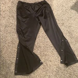 Black Adidas button down track pants